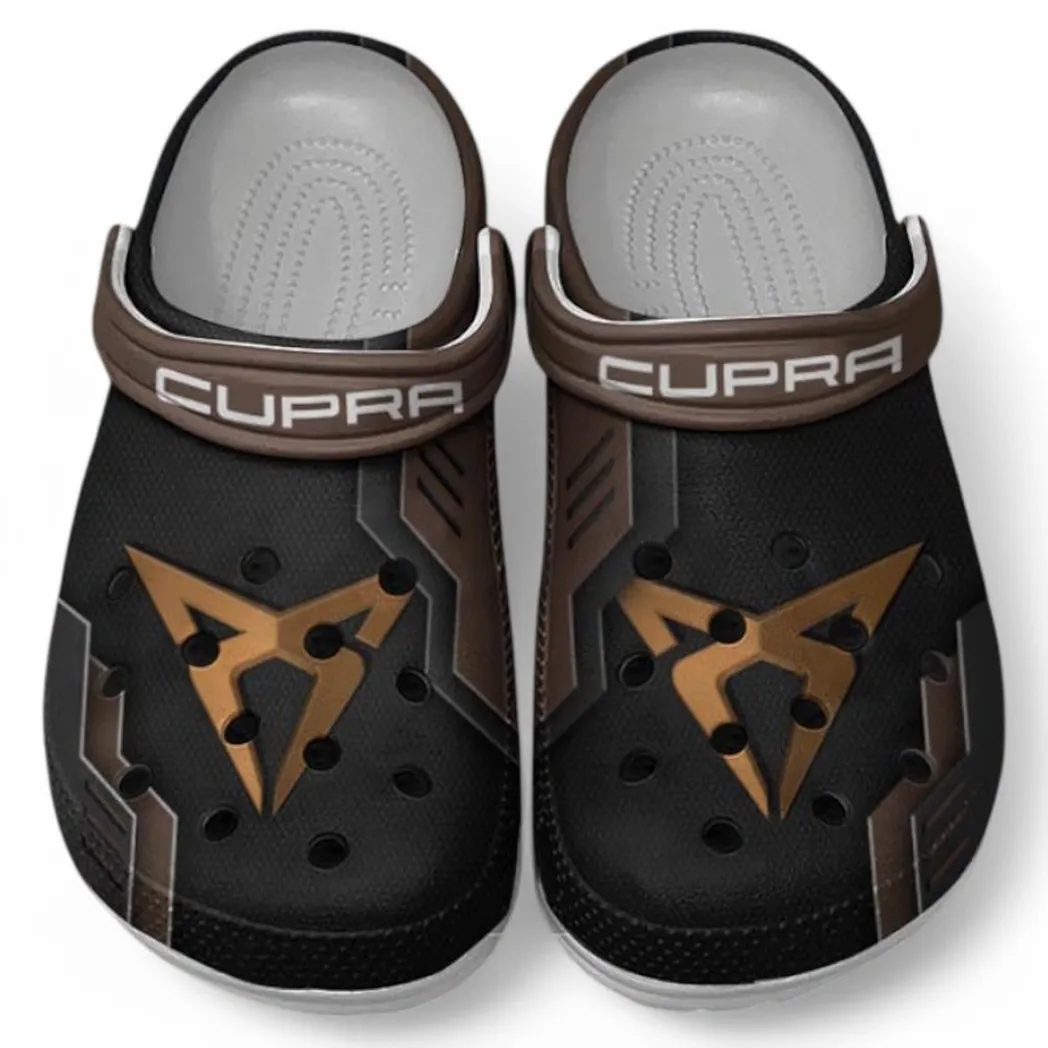 Cupra Crocs Clogs Männer Frauen, Geschenk für Cupra Fan CAR185031525274 - Braun