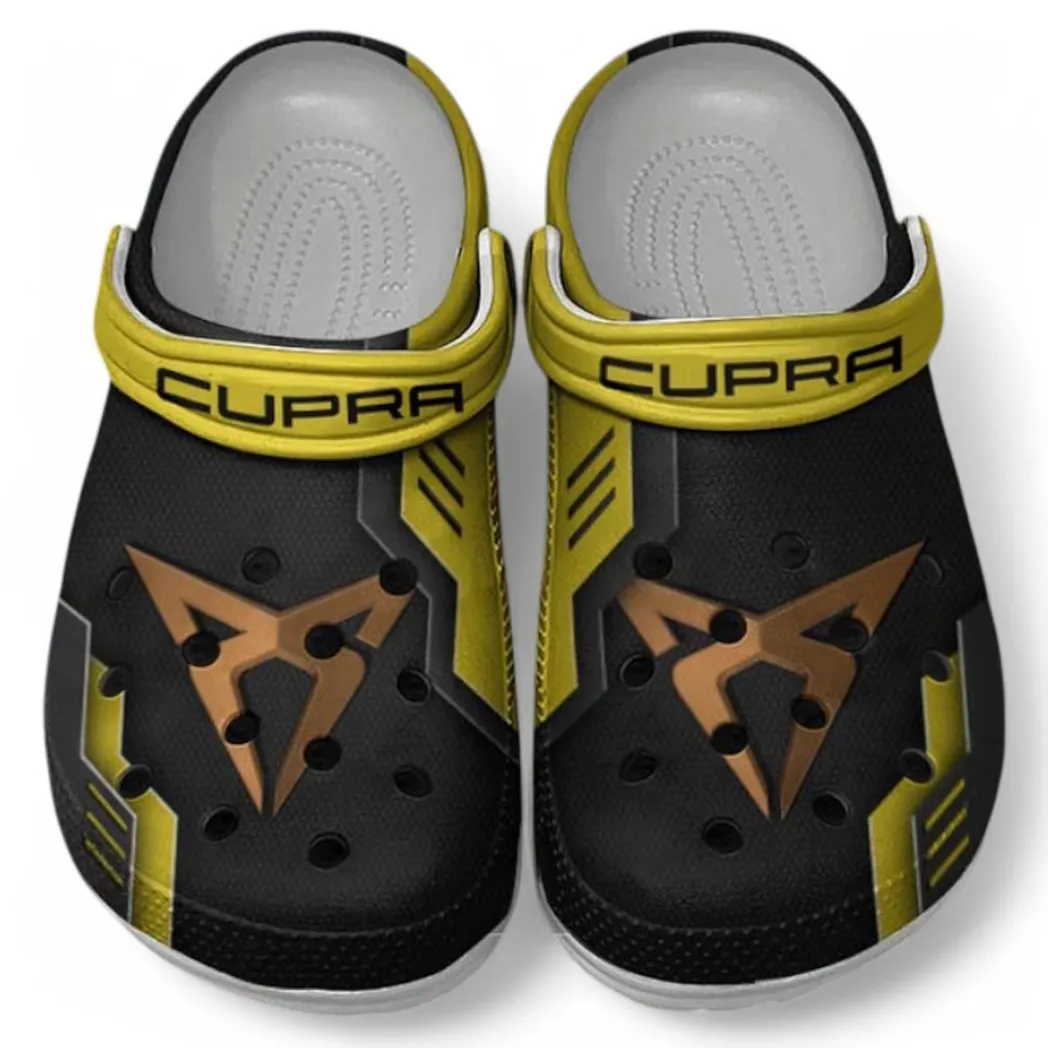 Cupra Crocs Clogs Männer Frauen, Geschenk für Cupra Fan CAR185031525274 - Gelb