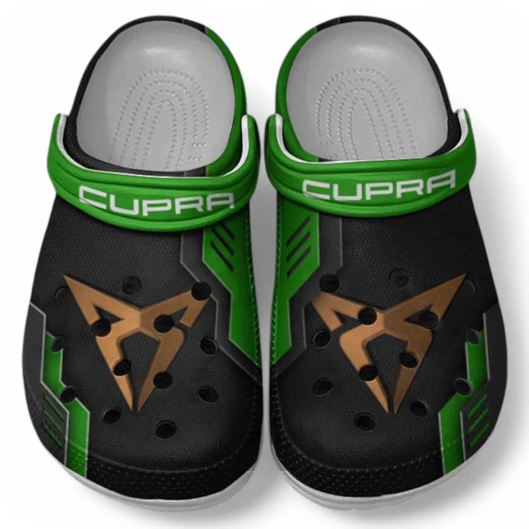 Cupra Crocs Clogs Männer Frauen, Geschenk für Cupra Fan CAR185031525274 - Grün