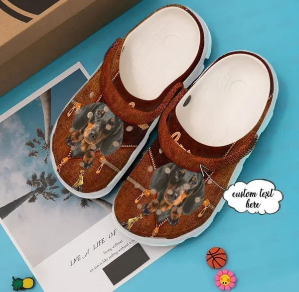 dachshund personalized cool crocs classic clogs nb4wy