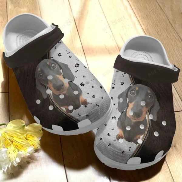 dachshund white sole dachshund paw crocs classic clogs o9te0