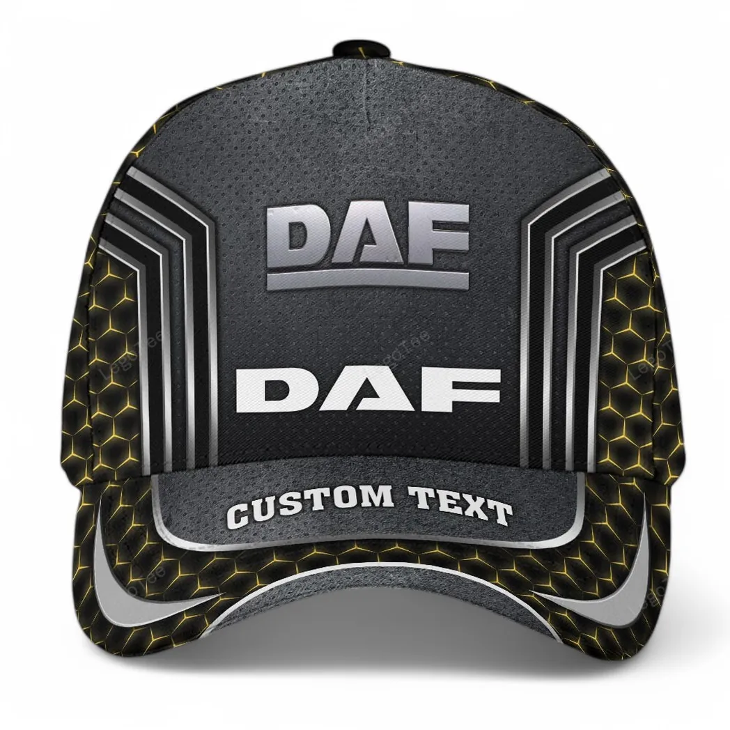 daf trucks kappe basecap mit allover druck fr daf trucks fans car99031025210 gelb dfmub