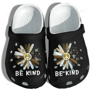 daisy flower brown be kind crocs classic clogs 1rg5w