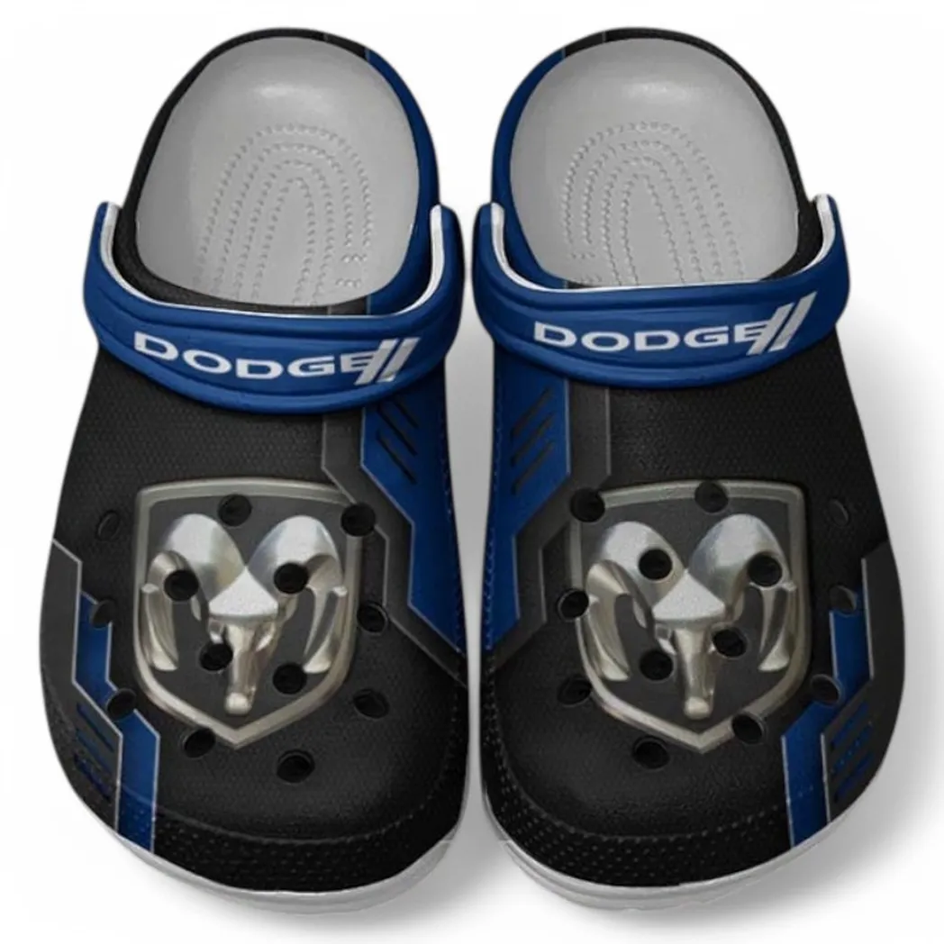 Dodge Crocs Clogs Männer Frauen, Geschenk für Dodge Fan CAR185031525254 - Blau
