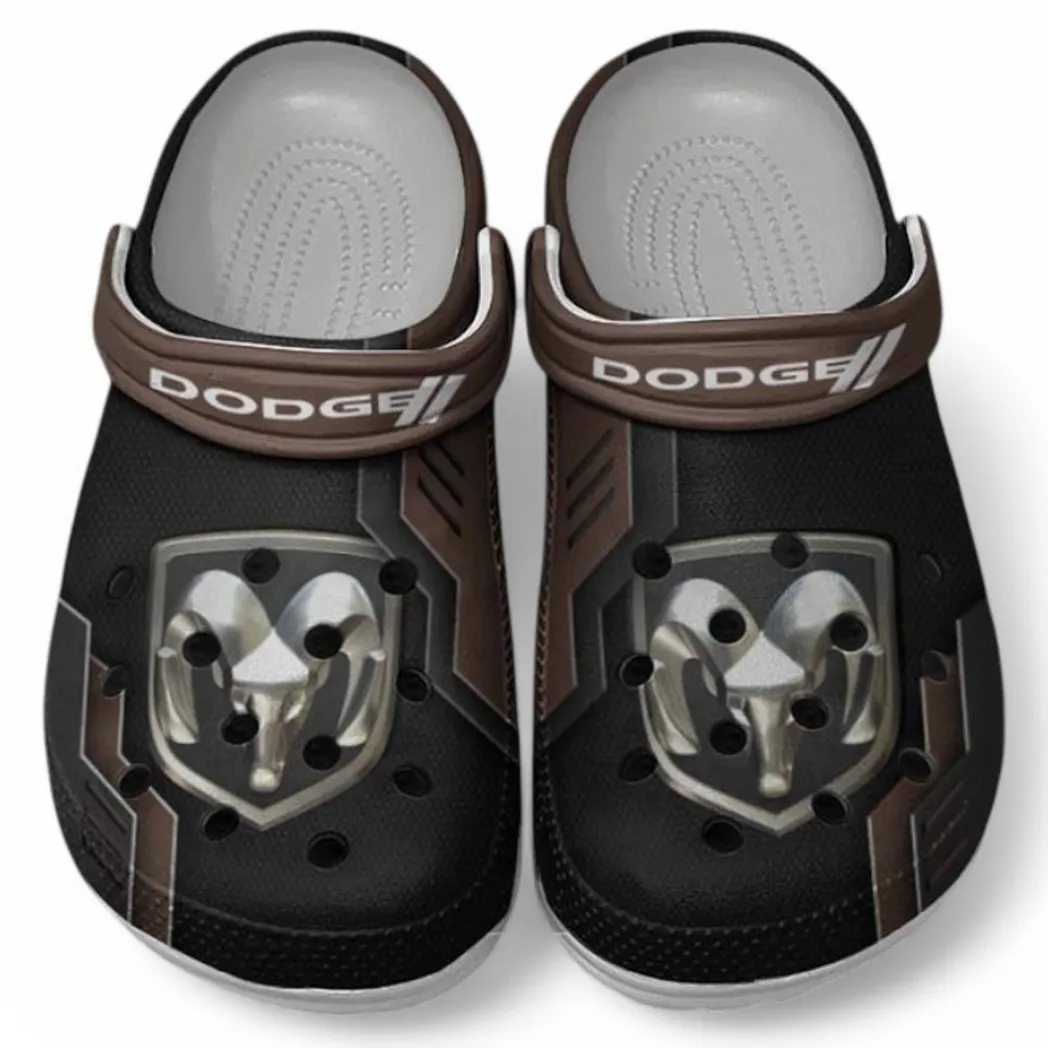Dodge Crocs Clogs Männer Frauen, Geschenk für Dodge Fan CAR185031525254 - Braun