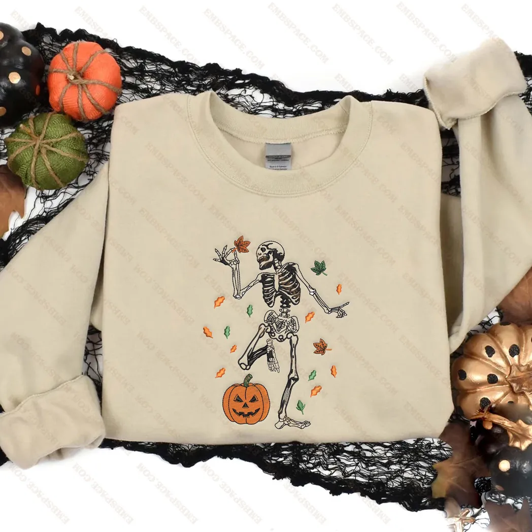 drei geister halloween besticken sweatshirt im modischen stil gkpsm