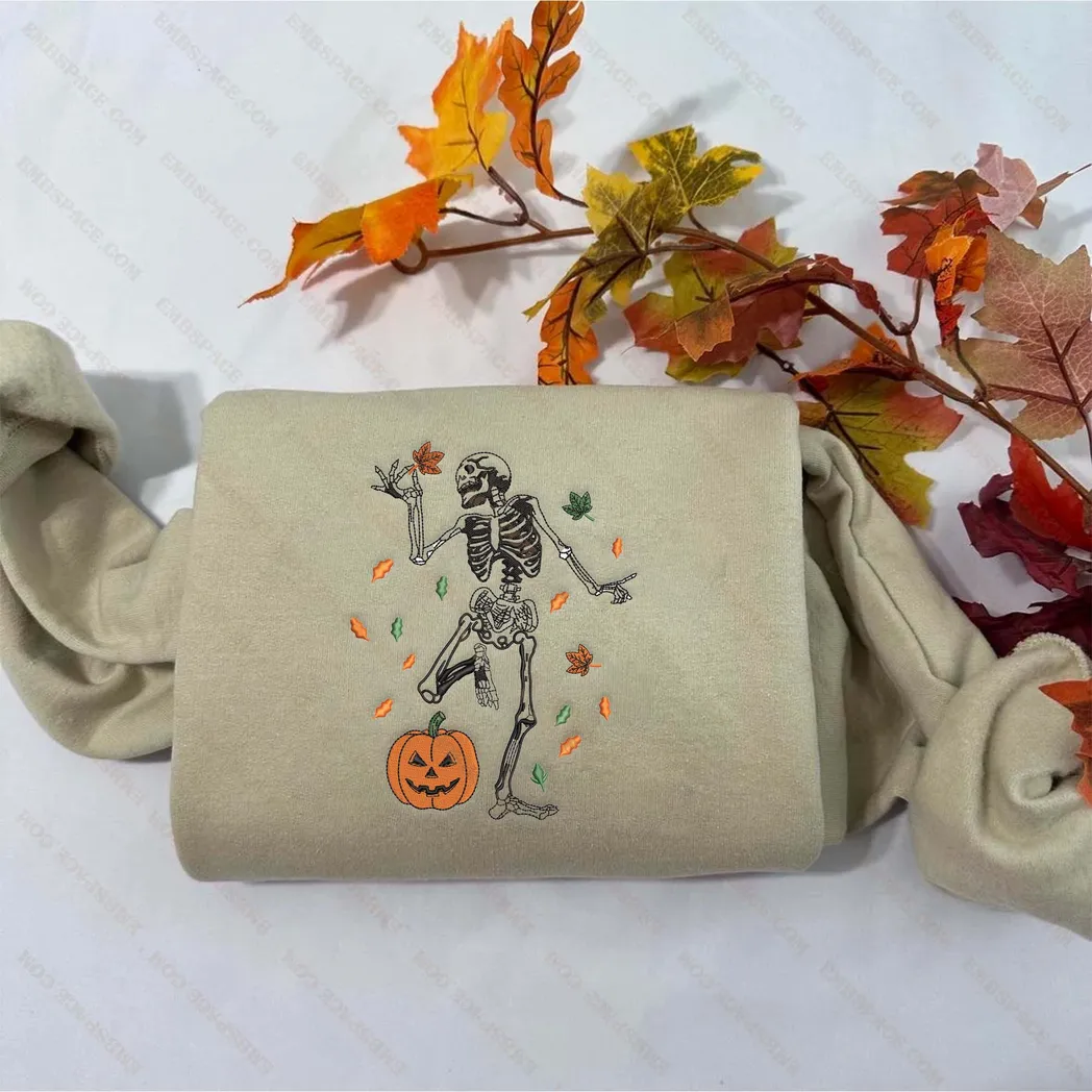 drei geister halloween besticken sweatshirt im modischen stil uwu4l
