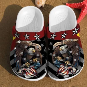 eagle america flag veteran independence us day gift crocs clog ecbxs