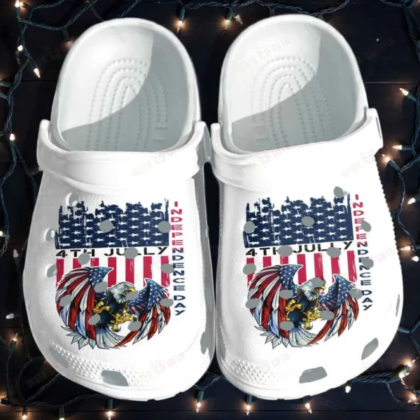 eagle usa 4th july independence day crocs classic clogs ijny4