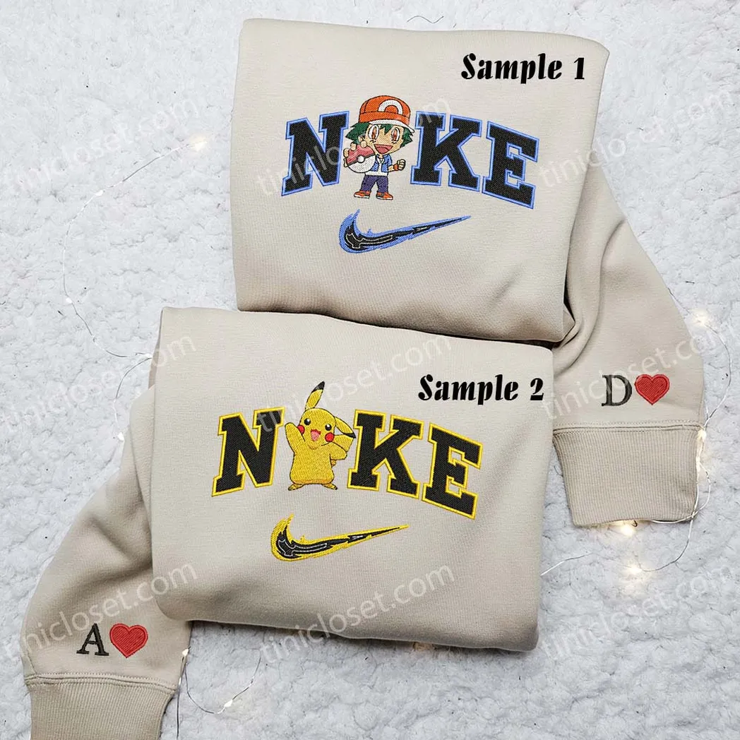 eichhrnchen und glumanda pokemon x nike tshirts besticken besticken sweatshirt modischer stil fr paare bpycw
