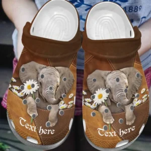 elephant crocband clog personalized elephant with daisy crocs personalized crocs classic clogs f9ncm