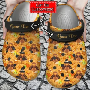 fall chicken happy thanksgiving personalized fall crocs qknmj