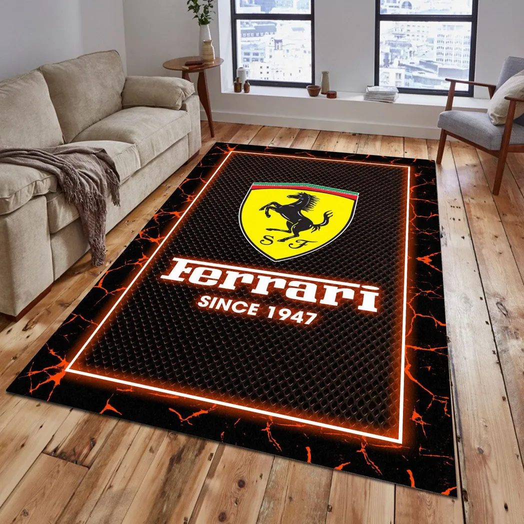 ferrari rug gift for ferrari lovers gift for him husband boyfriend car5202192521 orange yaut4