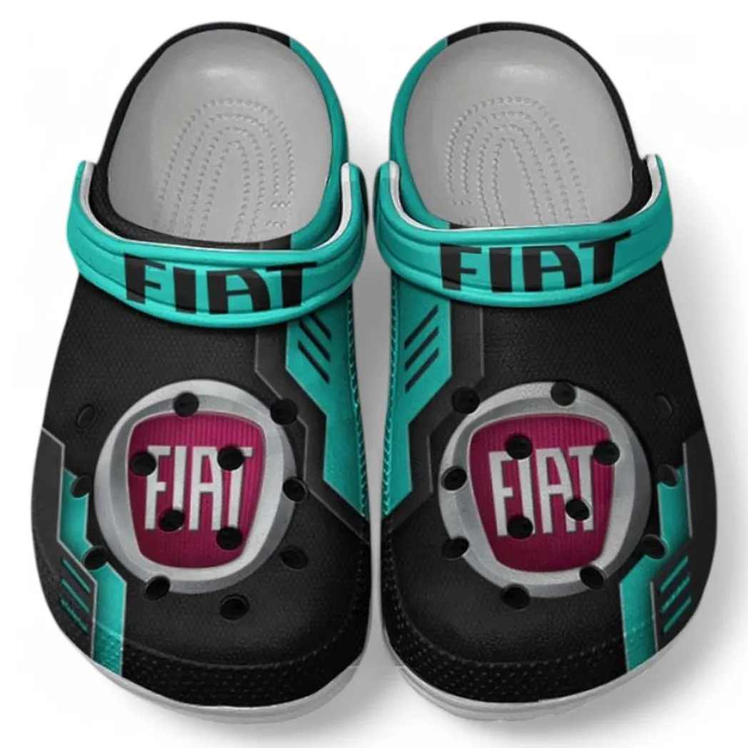 Fiat Crocs Clogs Männer Frauen, Geschenk für Fiat Fan CAR185031525285 - Cyan