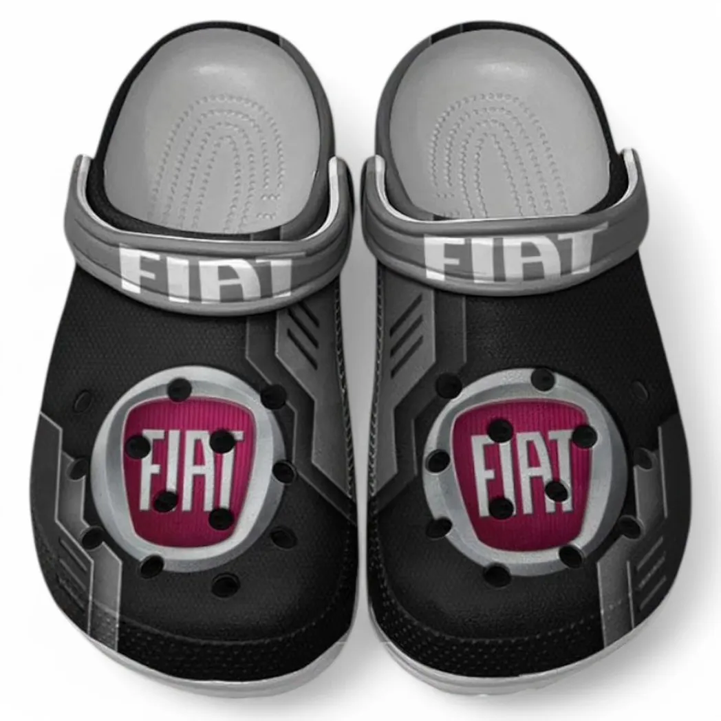 Fiat Crocs Clogs Männer Frauen, Geschenk für Fiat Fan CAR185031525285 - Grau