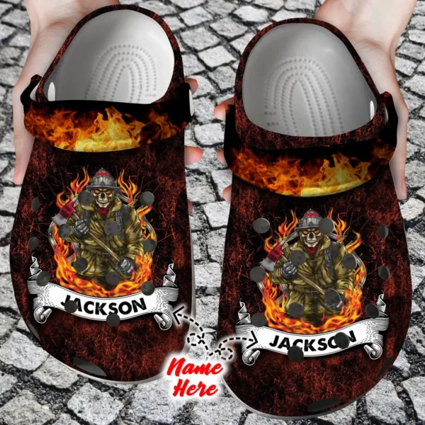 firefighter fueled by fire driven by courage crocs clog cmrbz