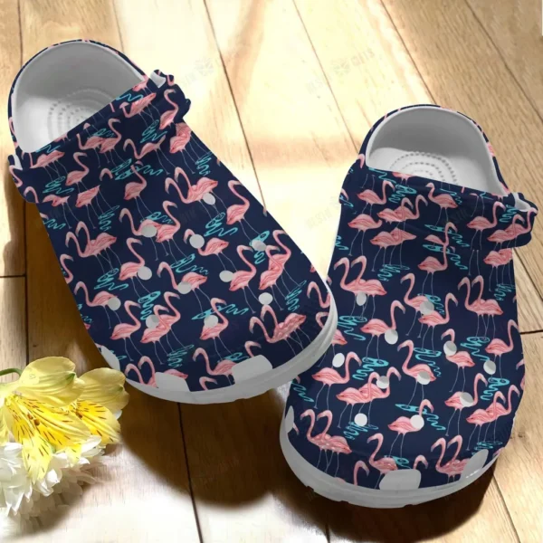flamingo crocs classic clog flamingo night vnaim