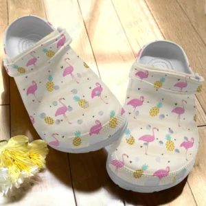 flamingo crocs classic clog whitesole sunshine lo2vn