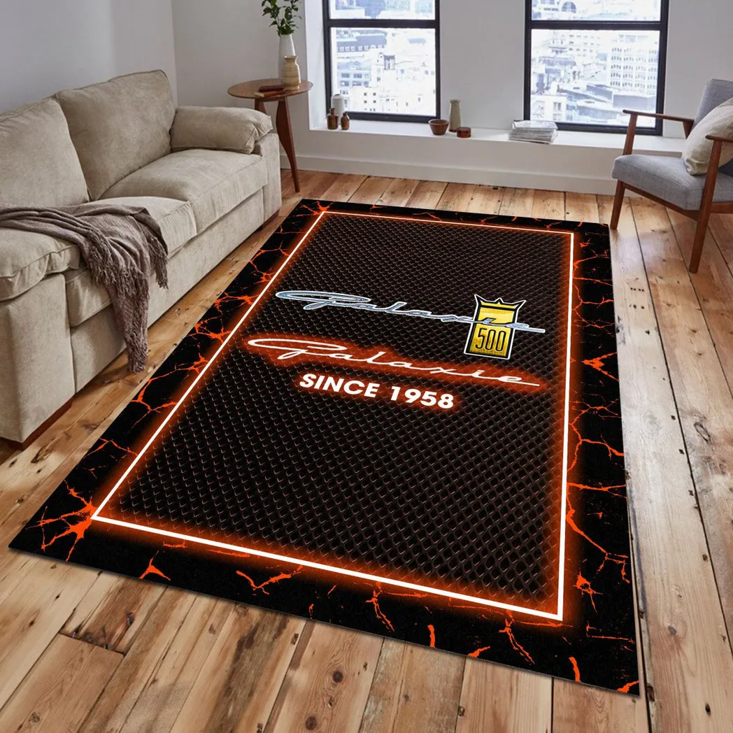 ford galaxie rug gift for ford galaxie lovers gift for him husband boyfriend car5202192524 orange lpt8e