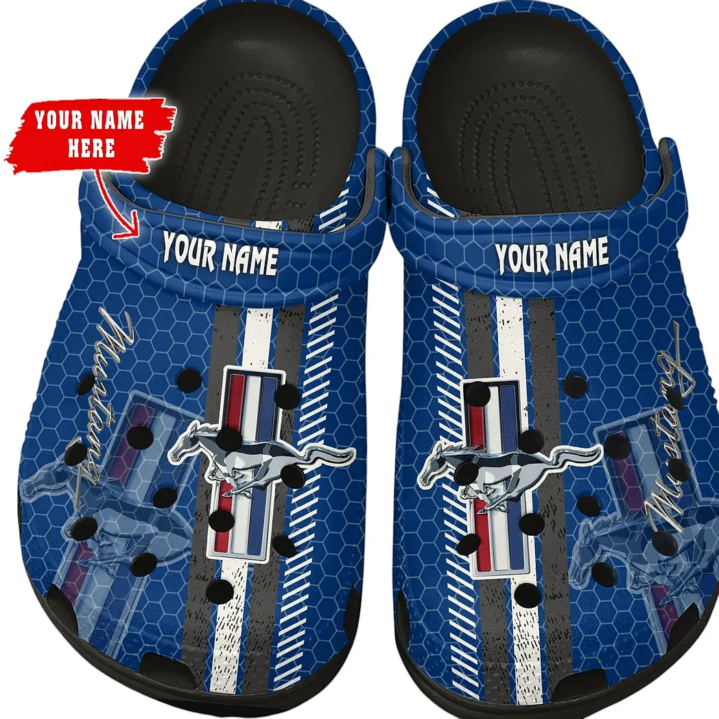ford mustang crocs shoes gift for ford mustang lovers birthday gift for husband boyfriend car82022025591 black nb7q7