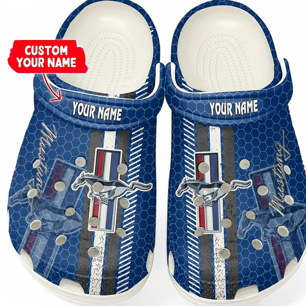 ford mustang crocs shoes gift for ford mustang lovers birthday gift for husband boyfriend car82022025591 white n0ysc