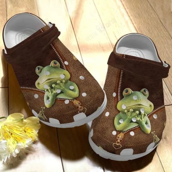 frog zipper crocs personalized crocs classic clogs