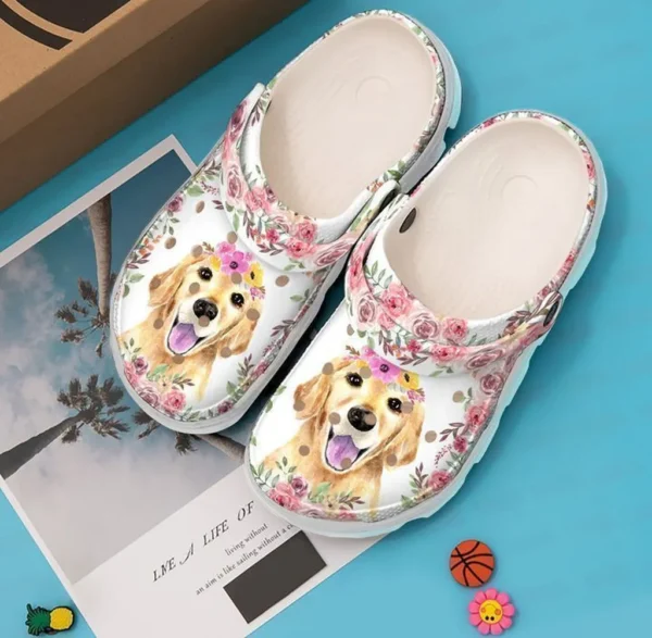 golden retriever baby crocs classic clogs nelss