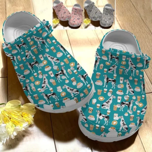 great dane white sole great dane and coffee 2 crocs personalized crocs classic clogs weyvs