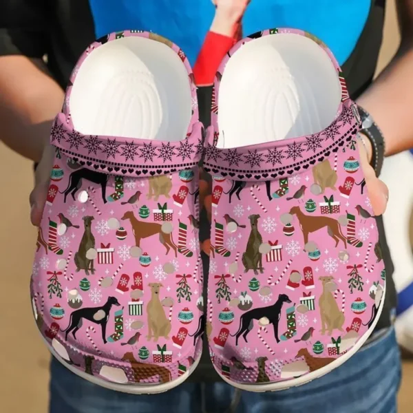 greyhound christmas crocs clog jp6nk