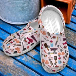 hair stylist hairstylist pattern crocs classic clogs ipwtx