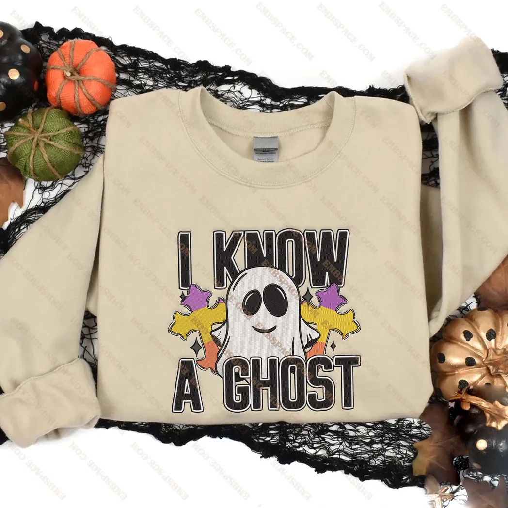 halloween ghost trick or treat besticken sweatshirt im modischen stil