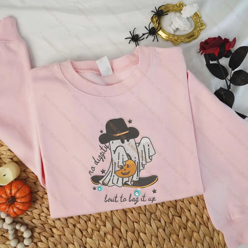 halloween sweatshirt mit niedlichem gruseligem geist bestickt modischer stil si7kp