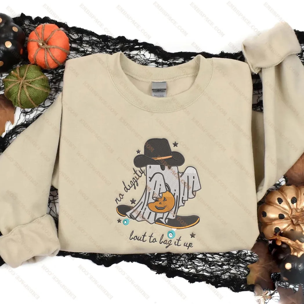 halloween sweatshirt mit niedlichem gruseligem geist bestickt modischer stil ygmzp