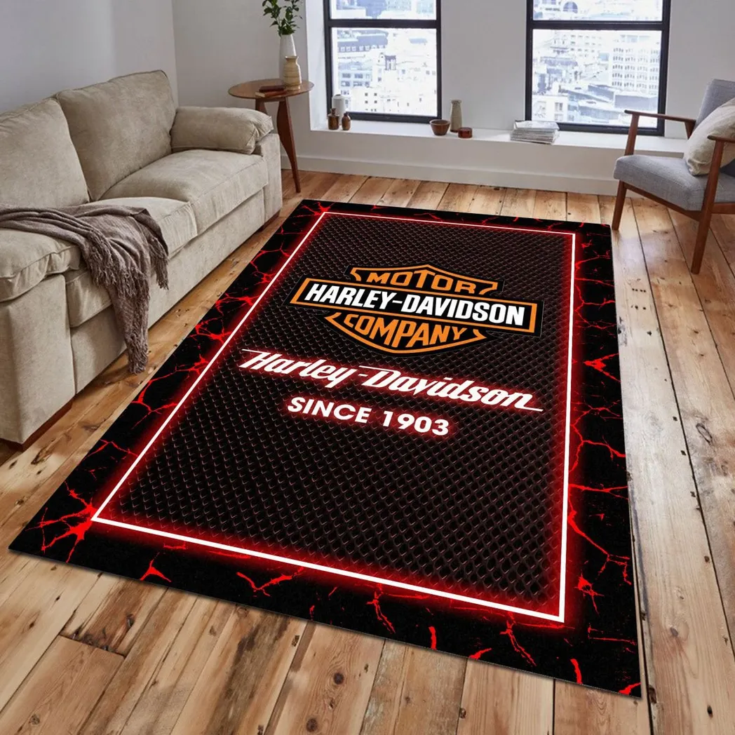 harley davidson rug gift for harley davidson lovers gift for him husband boyfriend car5202192529 red wtmjc