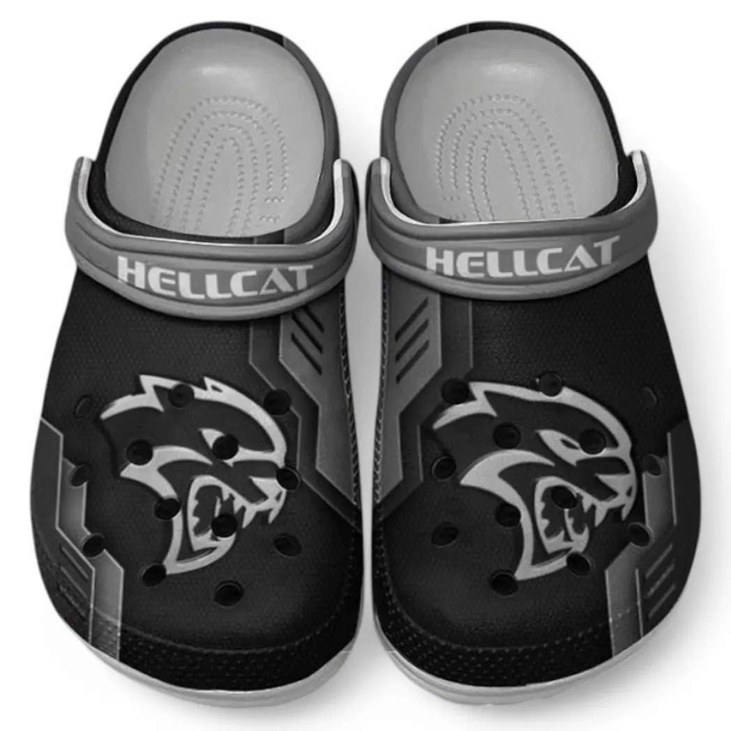 Hellcat Crocs Clogs Männer Frauen, Geschenk für Hellcat Fan CAR185031525273 - Grau