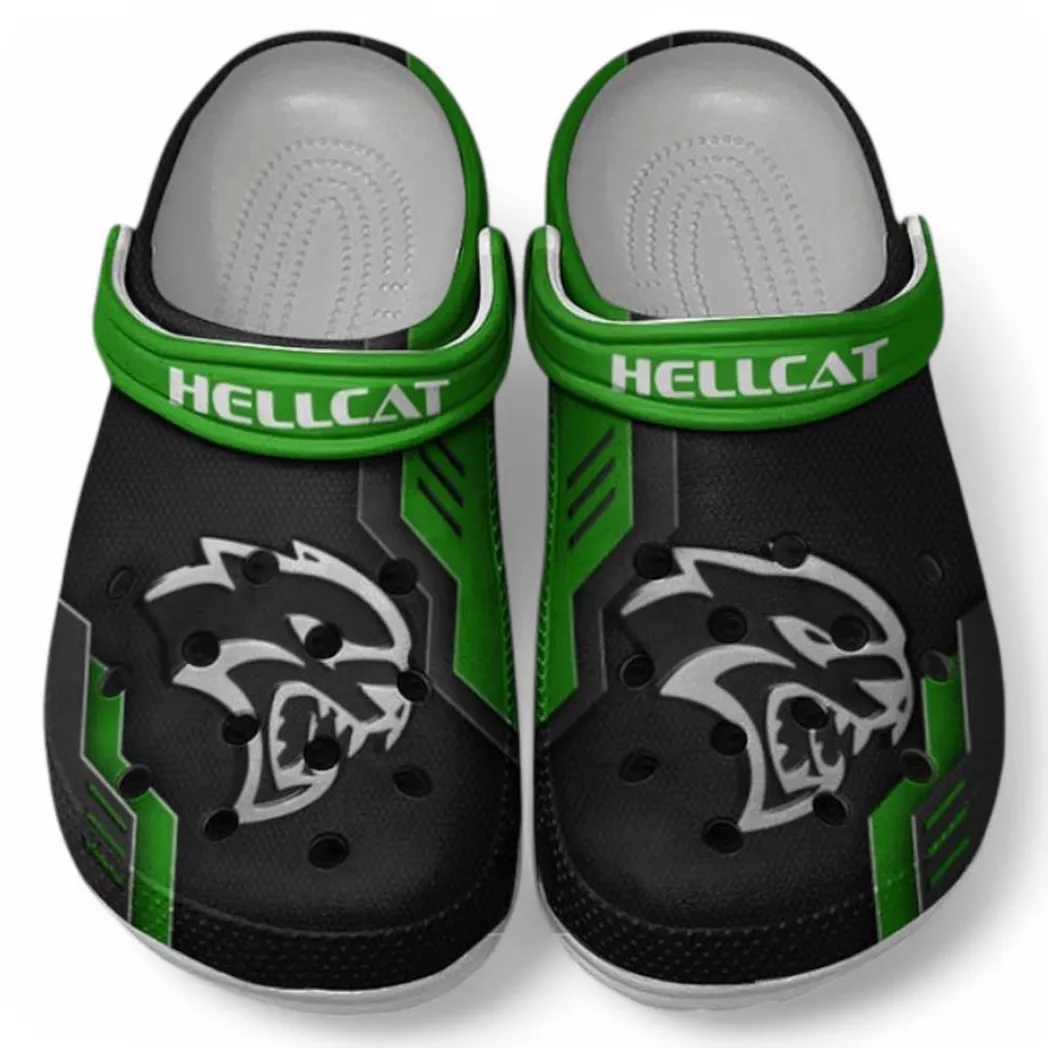 Hellcat Crocs Clogs Männer Frauen, Geschenk für Hellcat Fan CAR185031525273 - Grün