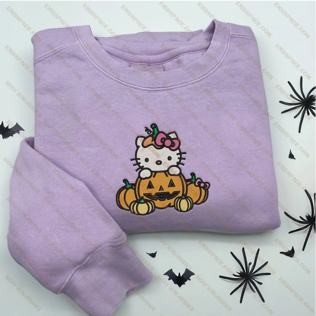 hello kitty cartoon halloween besticken sweatshirt im modischen stil 6b3ma
