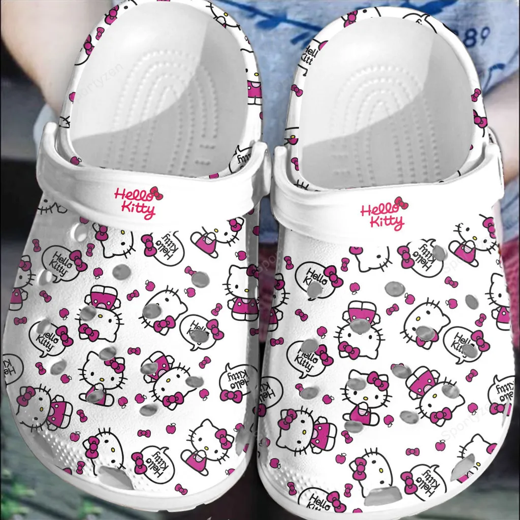 hello kitty so cute pink white clogs p6yc5
