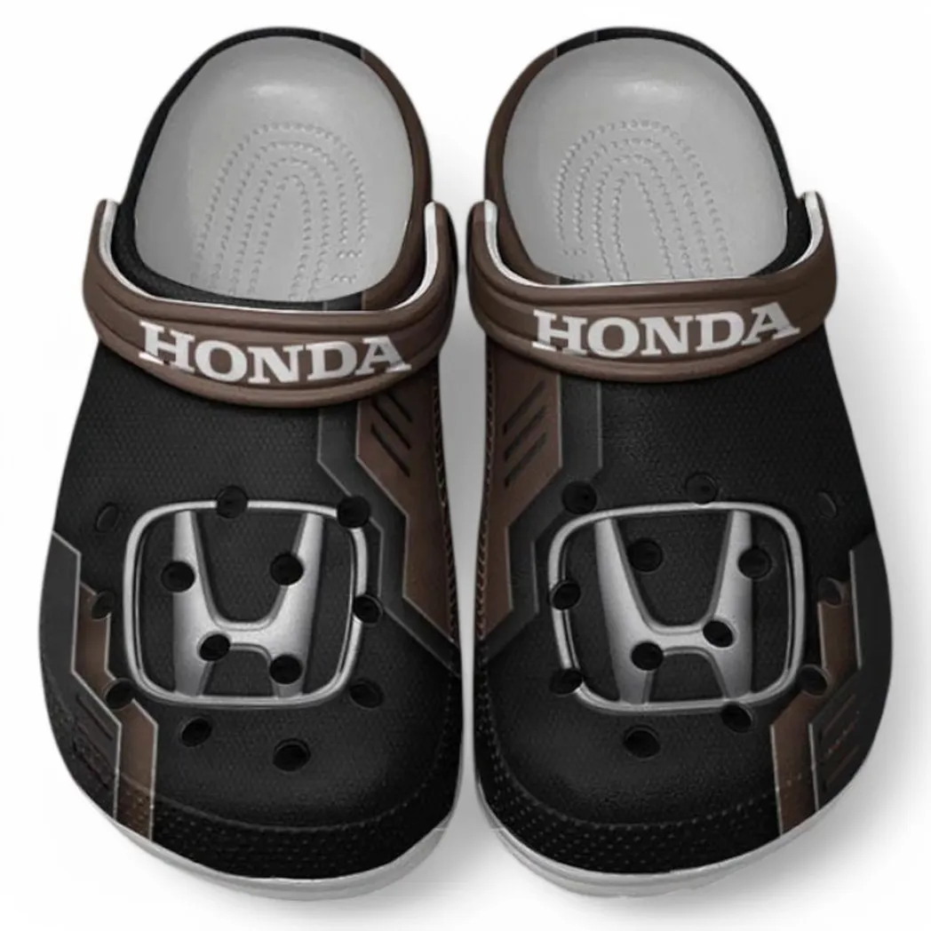 Honda Crocs Clogs Männer Frauen, Geschenk für Honda Fan CAR185031525250 - Braun