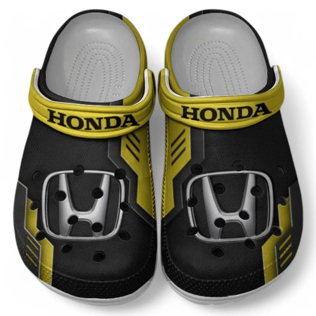 Honda Crocs Clogs Männer Frauen, Geschenk für Honda Fan CAR185031525250 - Gelb