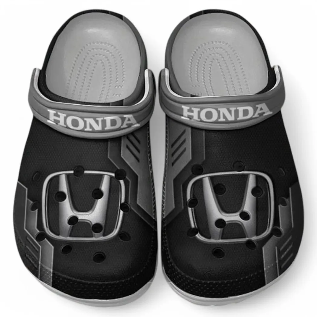 Honda Crocs Clogs Männer Frauen, Geschenk für Honda Fan CAR185031525250 - Grau