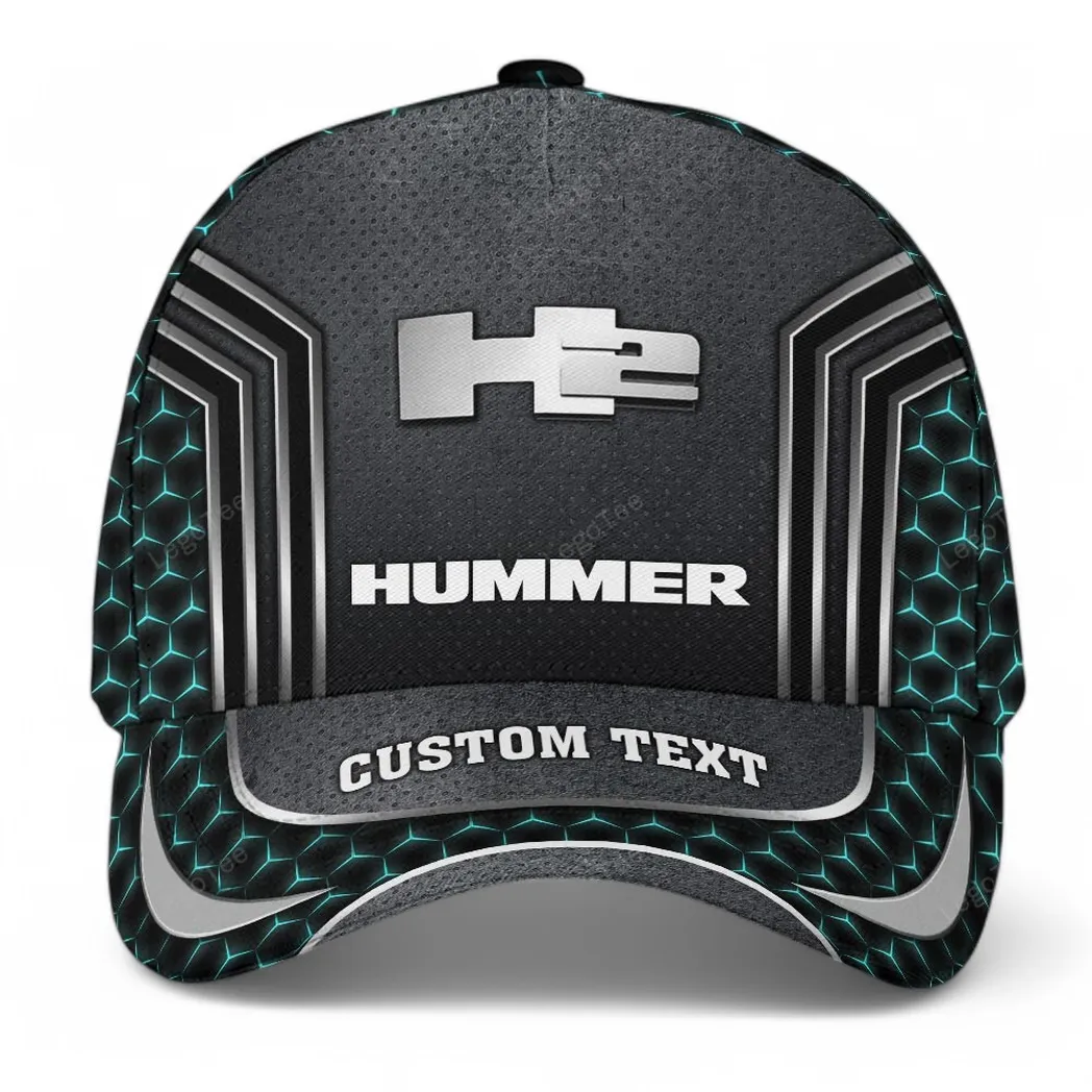 Hummer H4 Cap, Basecap mit Allover-Druck für Hummer H4 Fans CAR99031025208 - Cyan