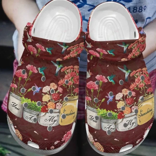 hummingbird white sole you are my sunshine crocs personalized crocs classic clogs ehige