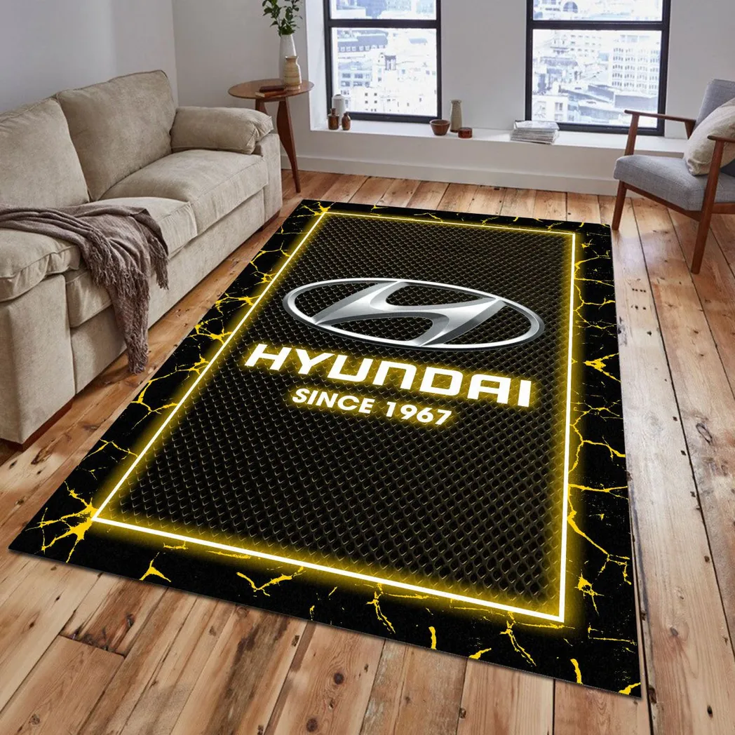 hyundai rug gift for hyundai lovers gift for him husband boyfriend car5202192534 yellow e522p