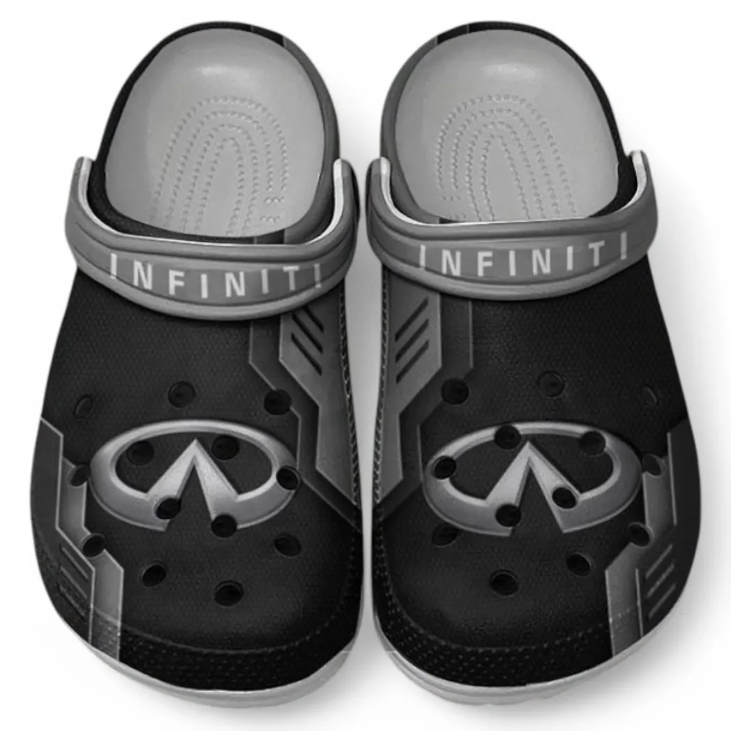 Infiniti Crocs Clogs Männer Frauen, Geschenk für Infiniti Fan CAR185031525279 - Grau