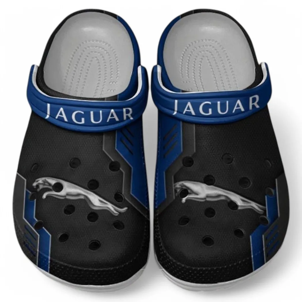 Jaguar Crocs Clogs Männer Frauen, Geschenk für Jaguar Fan CAR185031525245 - Blau