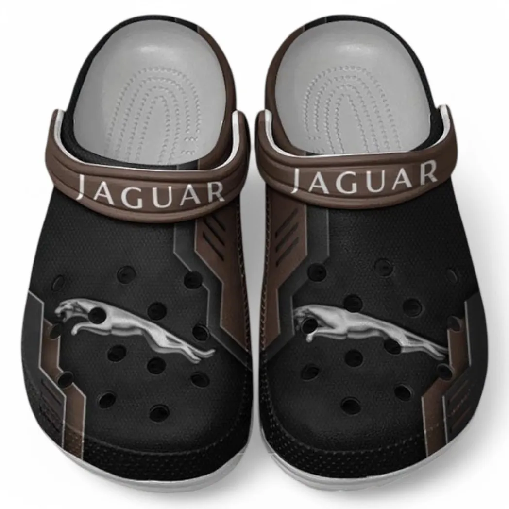 Jaguar Crocs Clogs Männer Frauen, Geschenk für Jaguar Fan CAR185031525245 - Braun