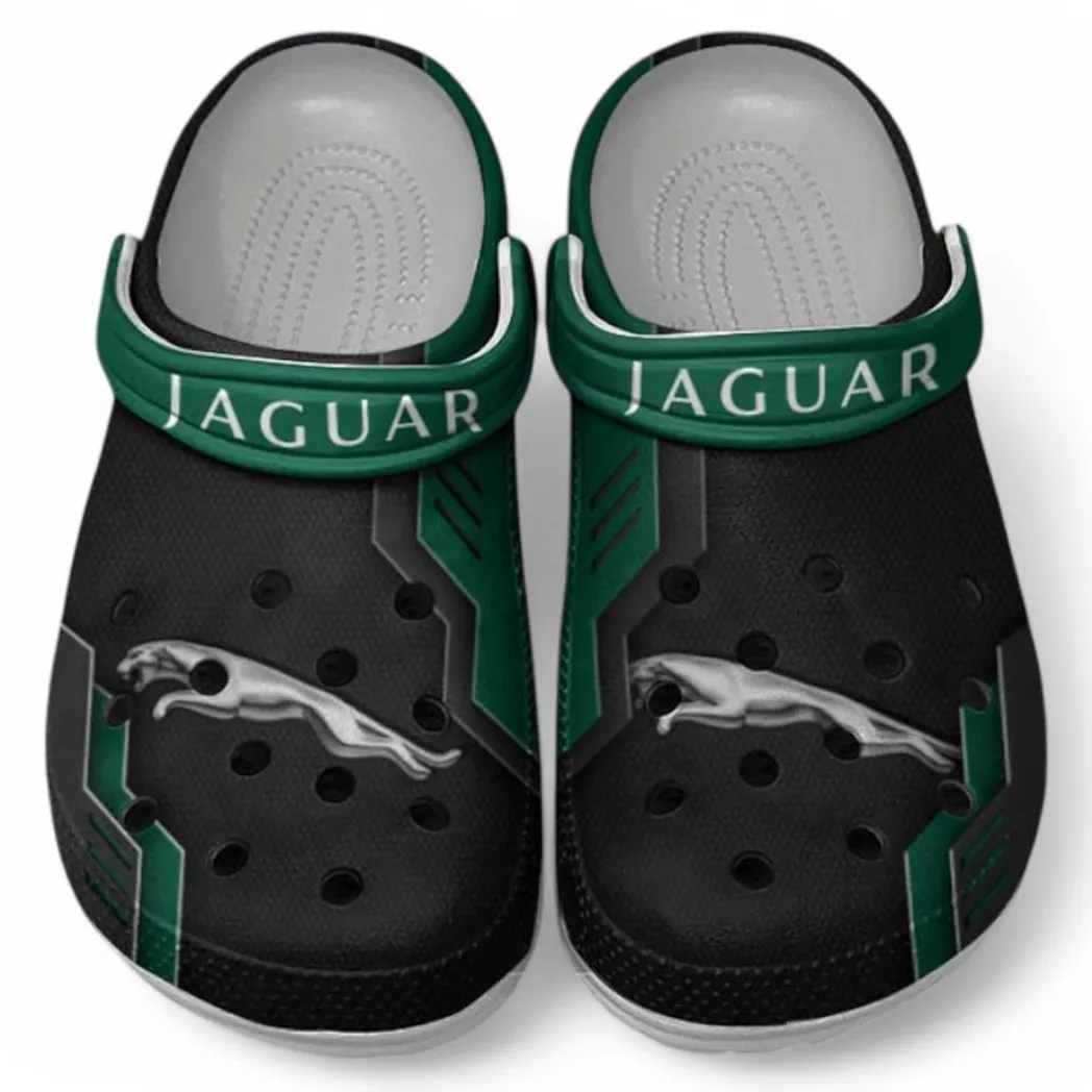 Jaguar Crocs Clogs Männer Frauen, Geschenk für Jaguar Fan CAR185031525245 - Grün