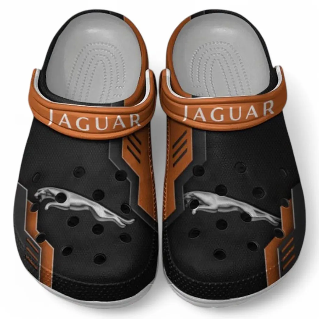 Jaguar Crocs Clogs Männer Frauen, Geschenk für Jaguar Fan CAR185031525245 - Orange