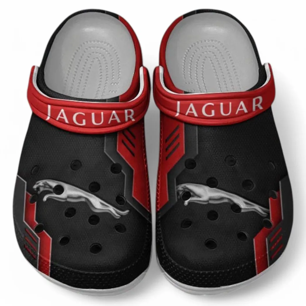 Jaguar Crocs Clogs Männer Frauen, Geschenk für Jaguar Fan CAR185031525245 - Rot